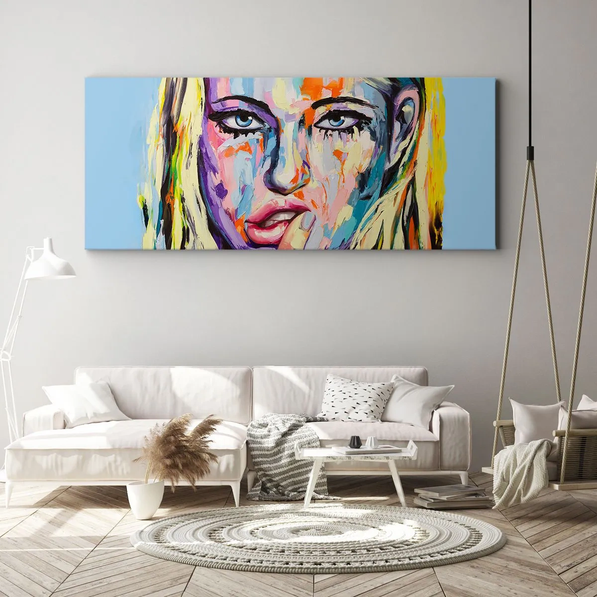Obraz na plátne - Pozri sa jej priamo do očí - 140x50 cm