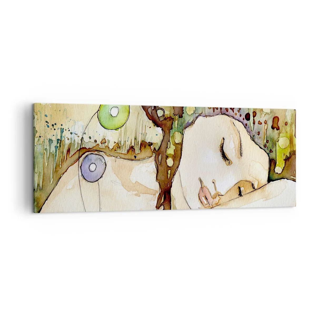 Obraz na plátne - Smaragdovo-fialový sen - 140x50 cm