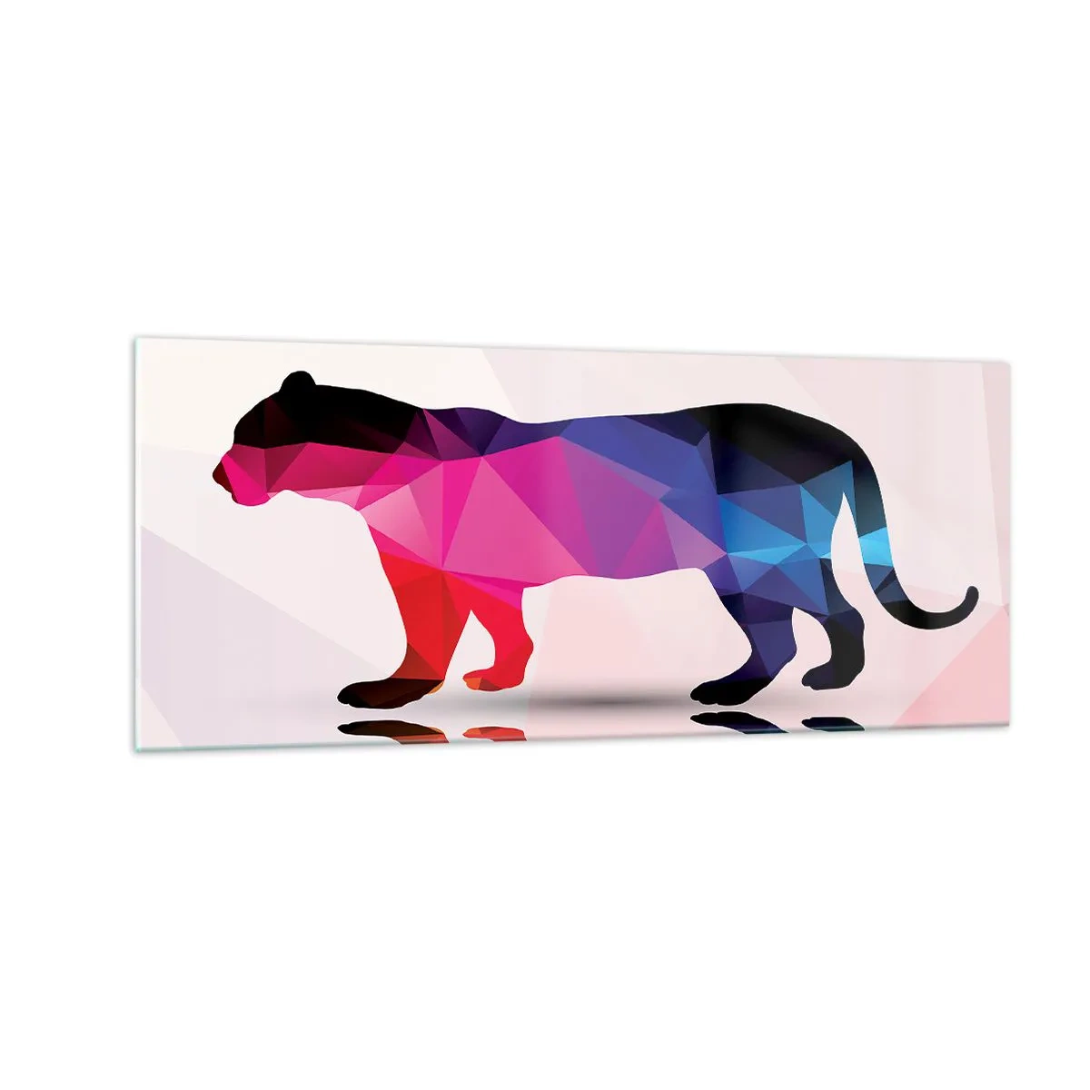 Obraz na skle - Diamantový panter - 100x40 cm