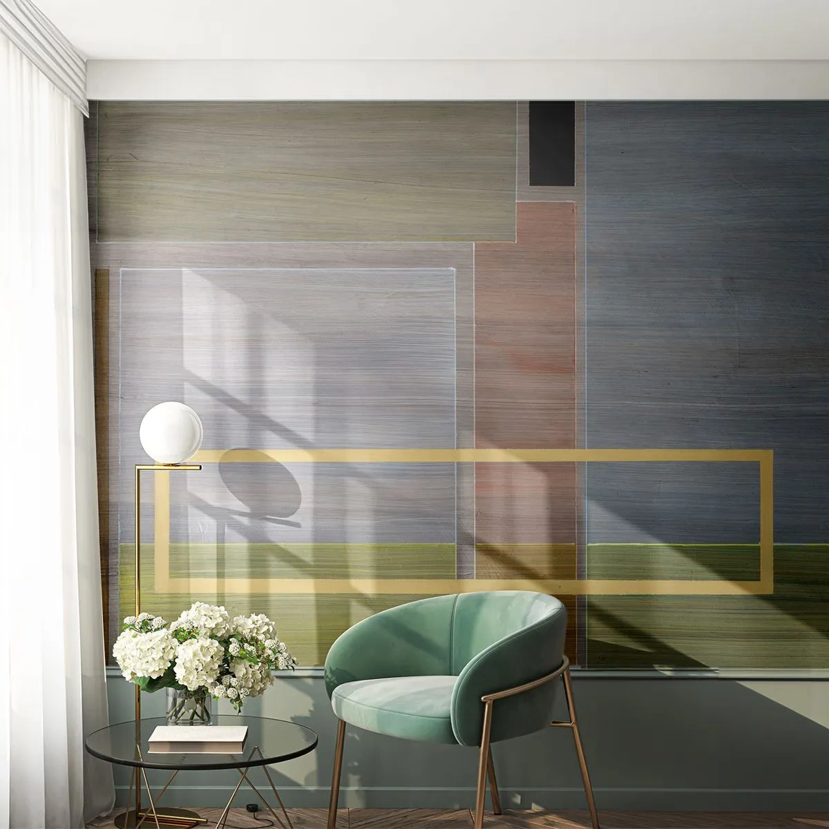 Fototapeta Premium Sand - Jednoducho a v kľude - Abstrakcia, Moderné umenie, Obdĺžniky - 350x256 cm