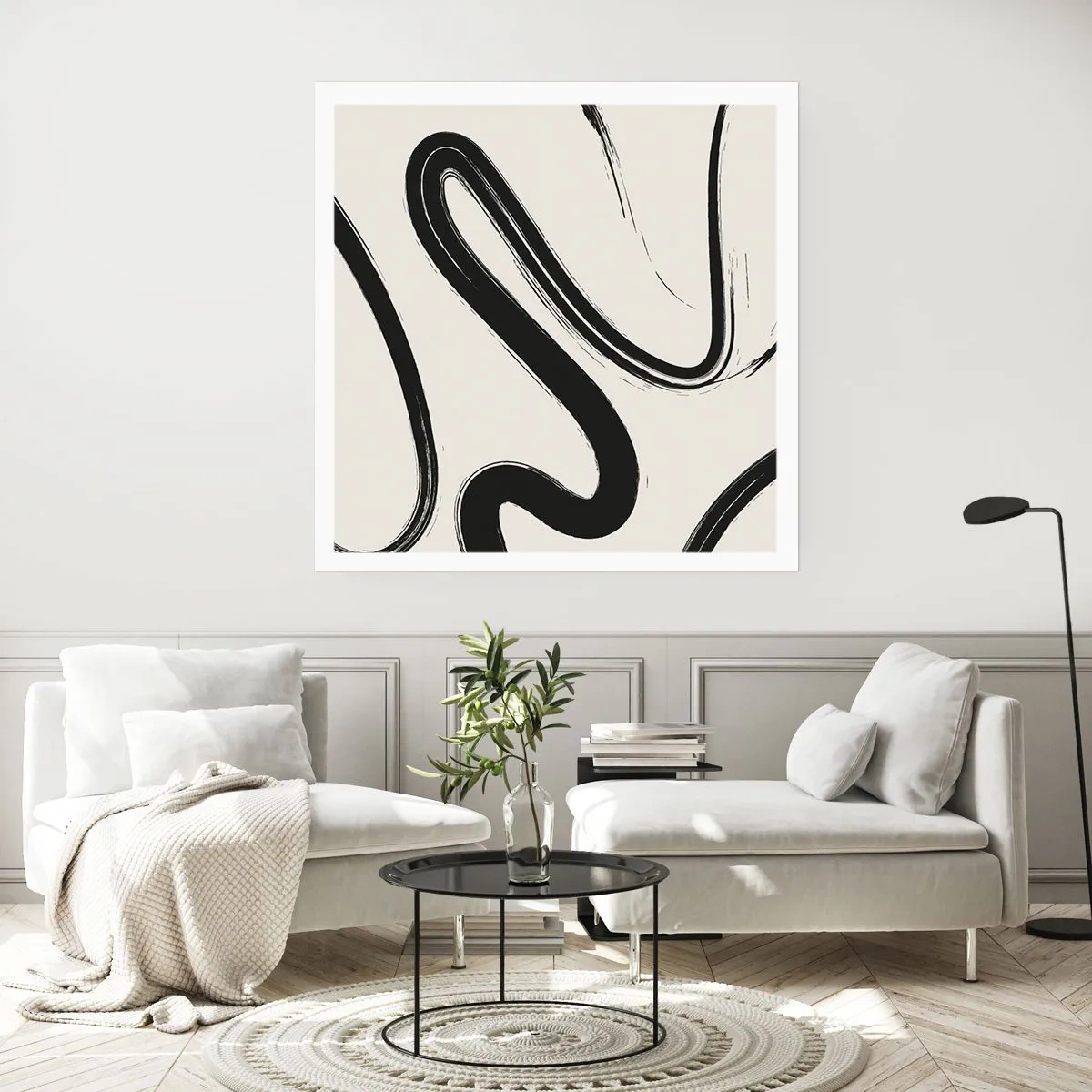 Plagát - Čiernobiely rozmar - 60x60 cm