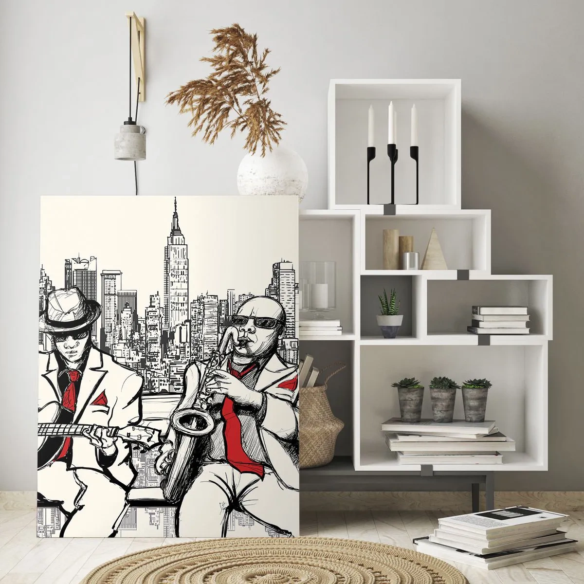 Obraz na skle - Newyorská improvizácia - 50x70 cm