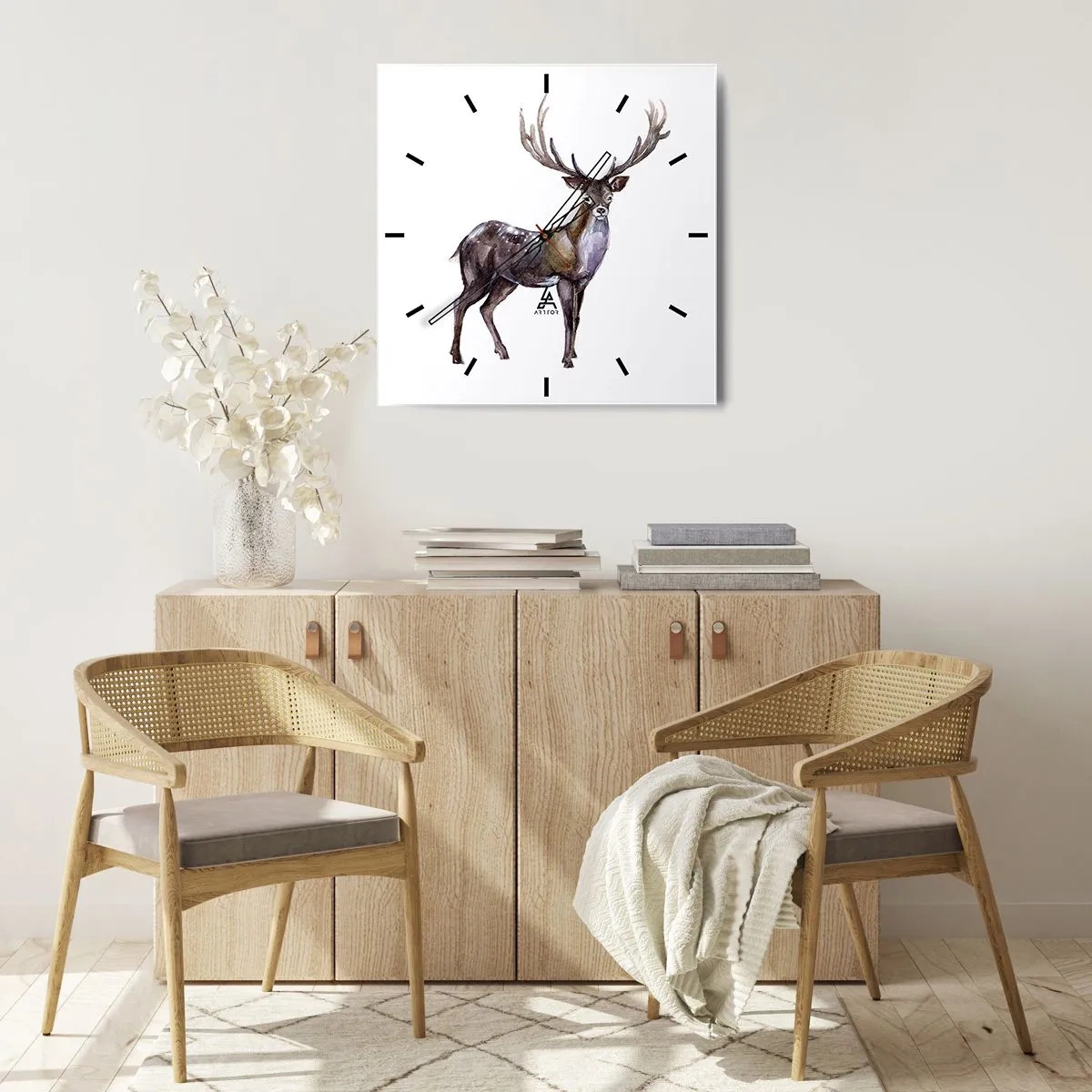 Nástenné hodiny - Kráľ polnočnej púšte - 40x40 cm