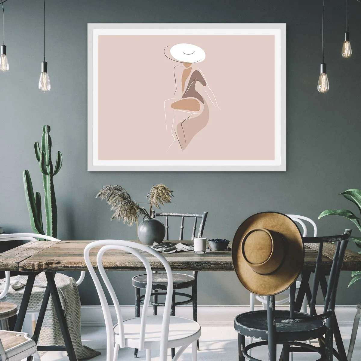 Plagát v bielom ráme - Ako vyzerá pravá dáma? - 70x50 cm