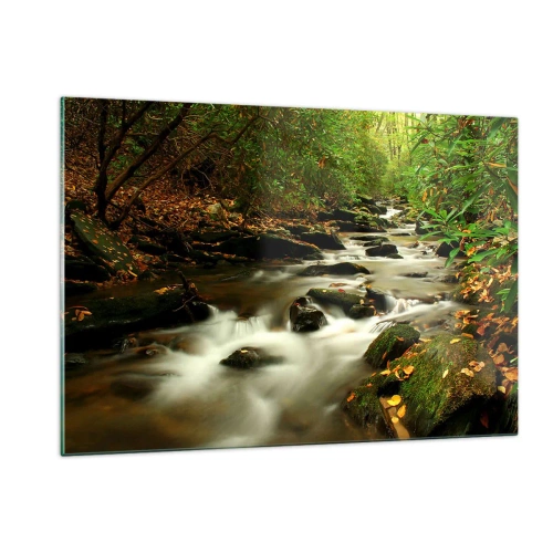 Obraz na skle - Ako tekuté striebro - 120x80 cm
