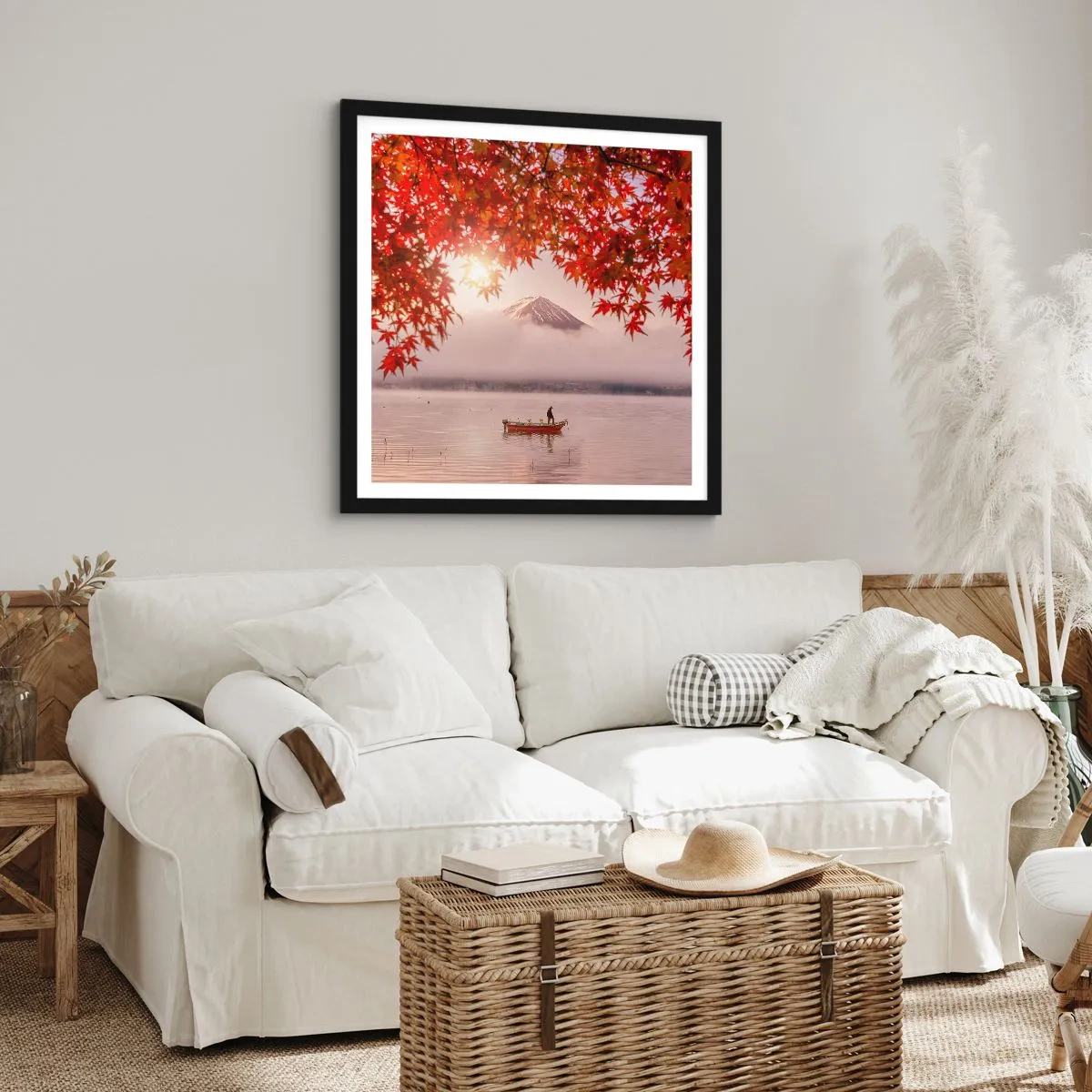 Plagát v čiernom ráme - V japonskom štýle - 50x50 cm