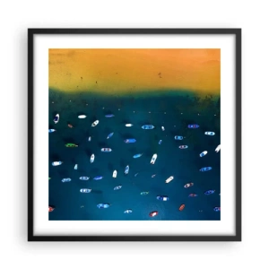 Plagát v čiernom ráme - Prázdninová hra - 50x50 cm
