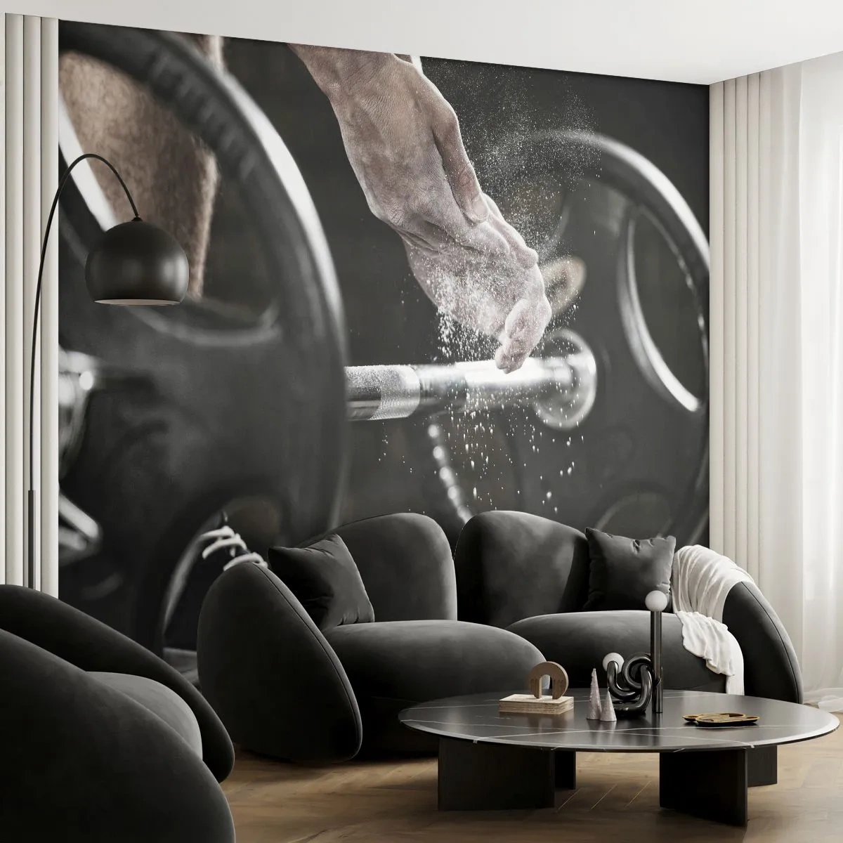 Samolepiaca Fototapeta Deluxe Sticker - Výzva prijatá! - Šport, telocvičňa, Zdvíhať závažia - 250x175 cm