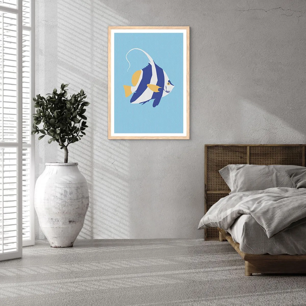 Plagát v ráme zo svetlého duba - Miss tropických vôd - 50x70 cm