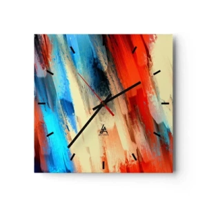 Nástenné hodiny - Vodopád farieb - 30x30 cm