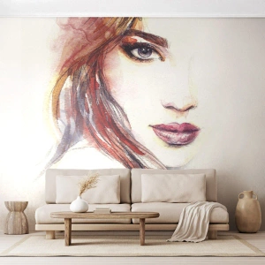 Fototapeta Premium Canvas - Vademecum - poď so mnou - Žena, Portrét ženy, Nádherná tvár - 100x70 cm