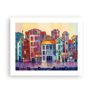 Plagát - Mesto ako z rozprávky - 50x40 cm