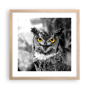 Plagát v ráme zo svetlého duba - Nič sa neschová - 40x40 cm