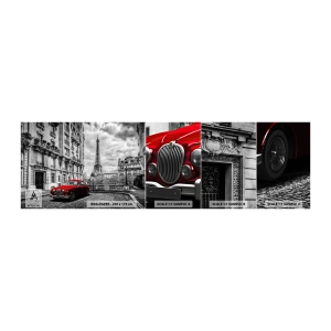 Vzorka samolepiacej fototapety Deluxe Sticker - Dravec v meste - Mesto, Eiffelova veža, Paríž - 100x30 cm