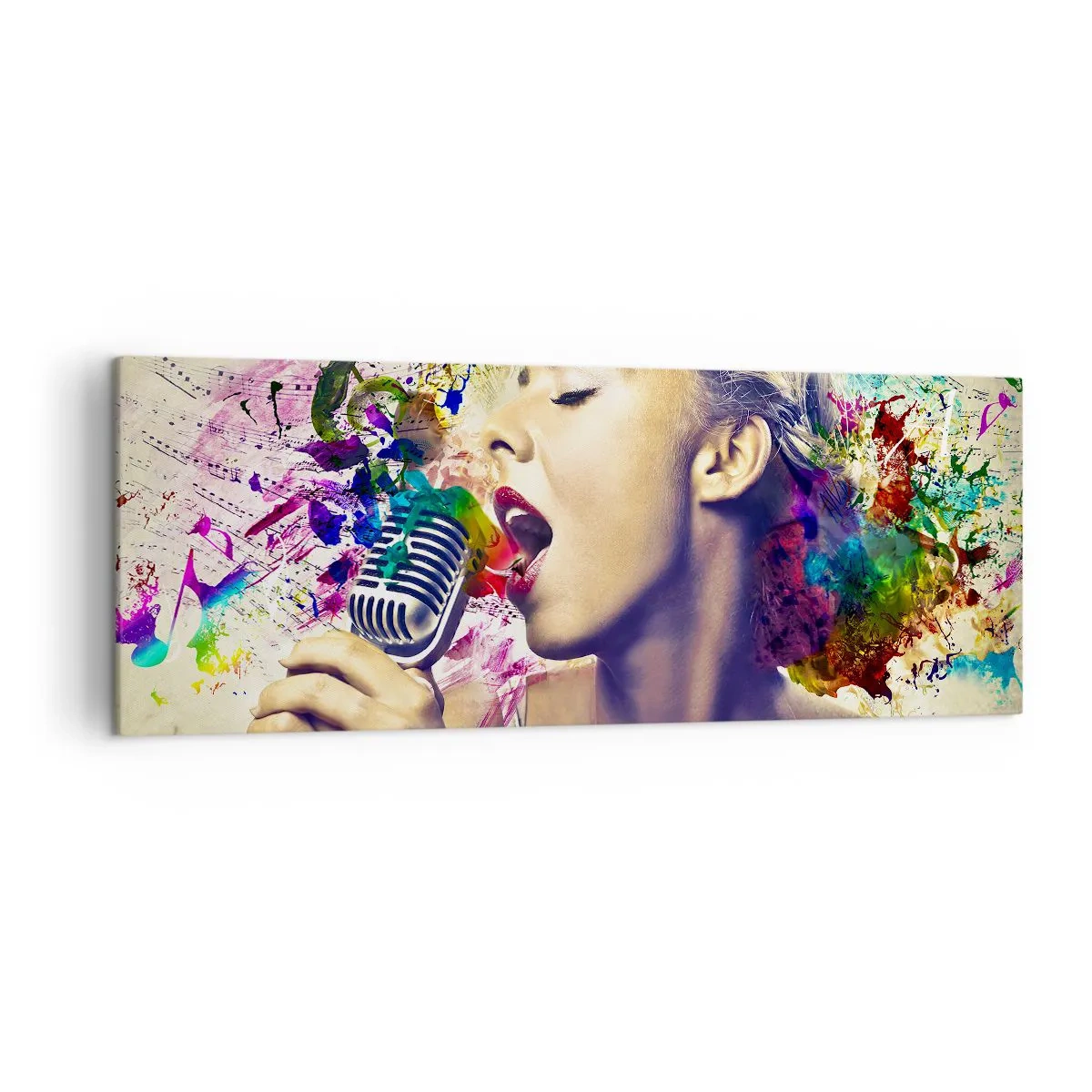 Obraz na plátne - Pomaľovať hlasom svet - 140x50 cm