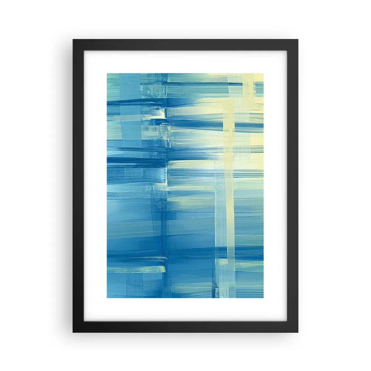 Plagát v čiernom ráme - Kompozícia v tyrkyse - 30x40 cm