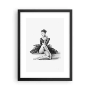 Plagát v čiernom ráme - Očarená tancom - 30x40 cm