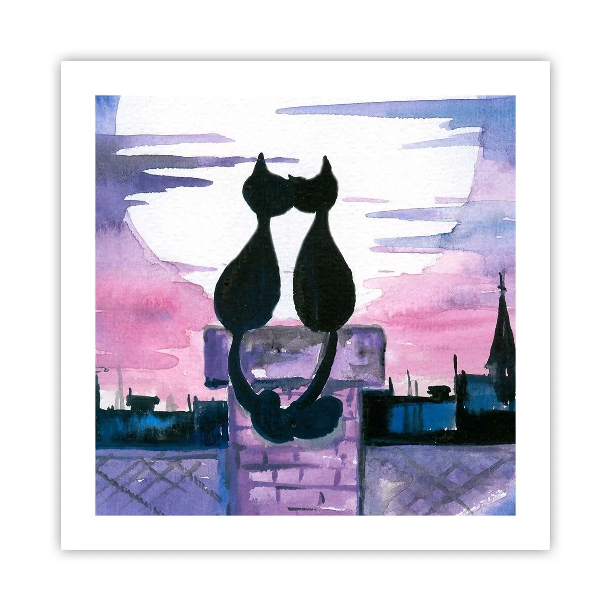 Plagát - Rendez-vous pod mesiacom - 50x50 cm