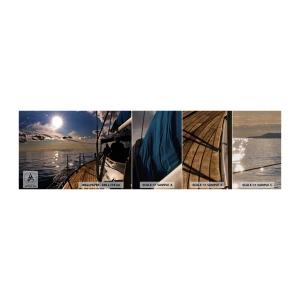 Vzorka fototapety Premium Canvas - Plavba smerom k slnku - Námorná, Jachta, More - 100x30 cm