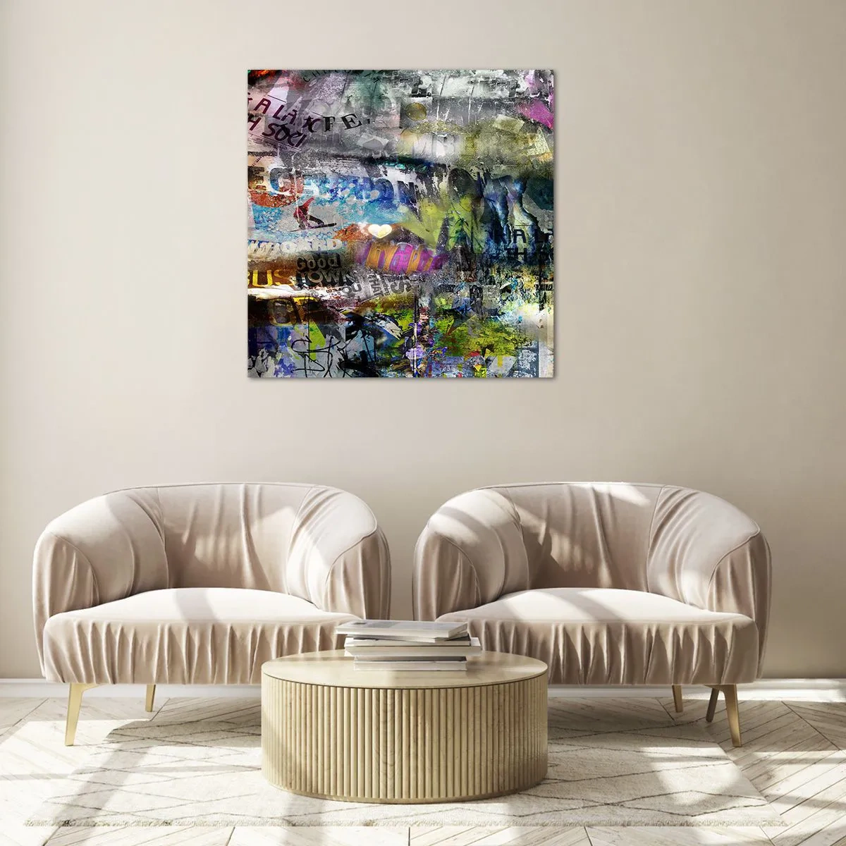 Obraz na skle - Koláž spomienok - 70x70 cm