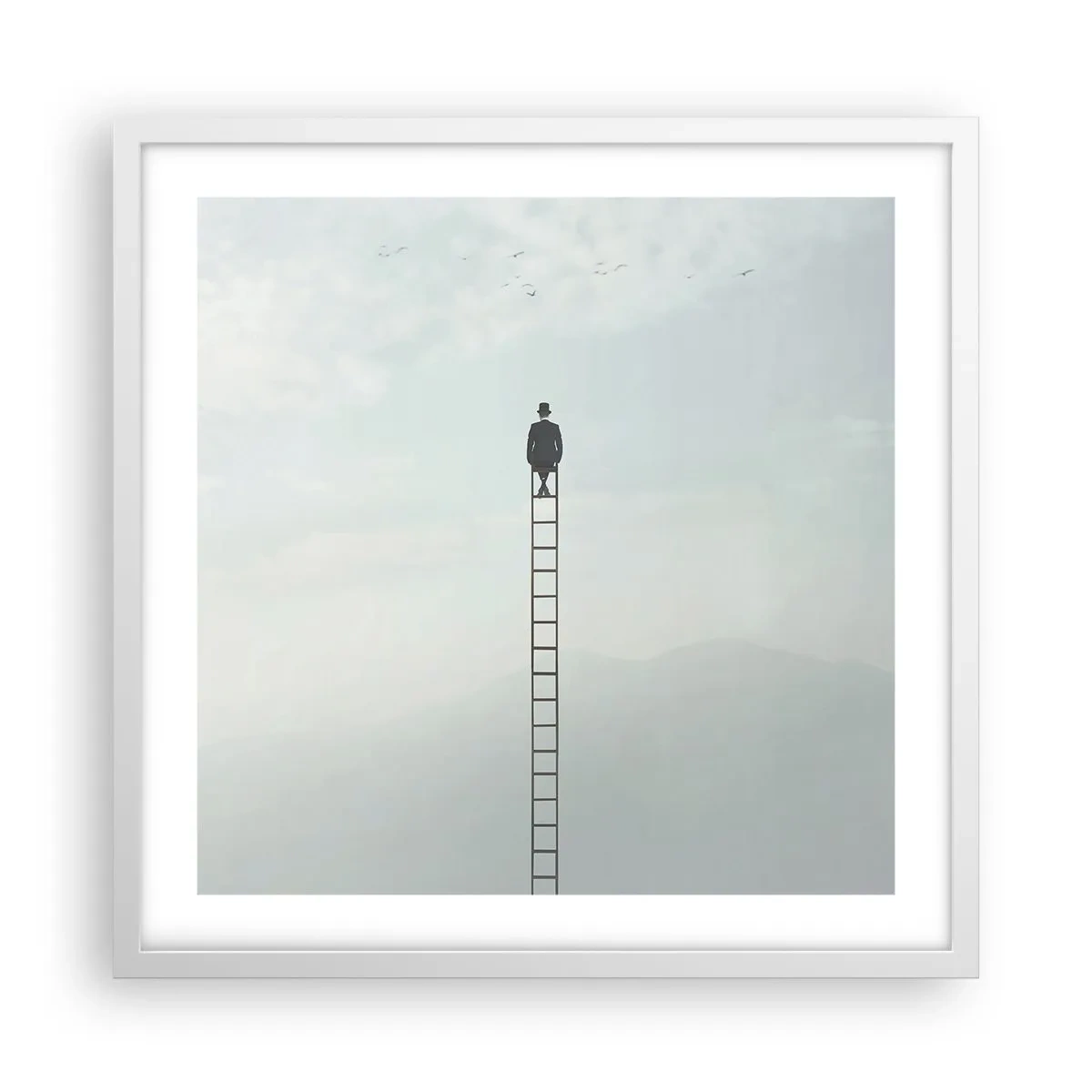 Plagát v bielom ráme - Povzniesť sa nad to - 50x50 cm