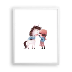 Plagát v bielom ráme - Zimný príbeh - 40x50 cm