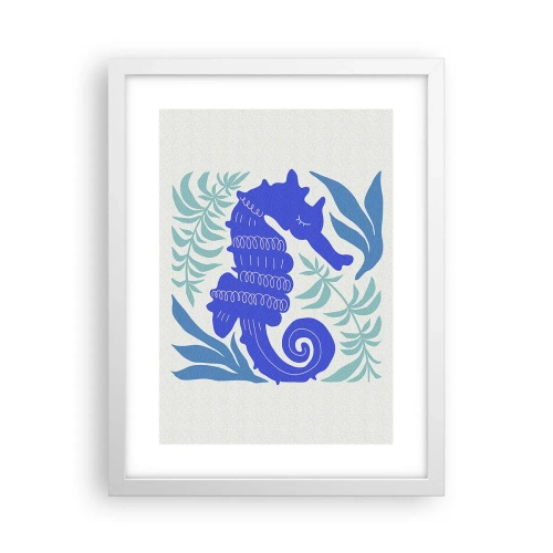 Plagát v bielom ráme - Na podvodnej lúke - 30x40 cm