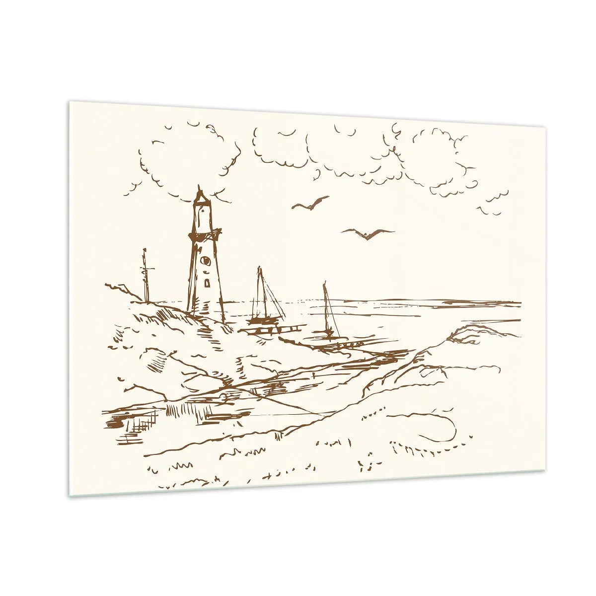 Obraz na skle - Náčrt letných spomienok - 100x70 cm