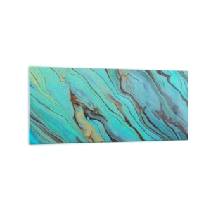 Obraz na skle - Tyrkysový príliv - 120x50 cm