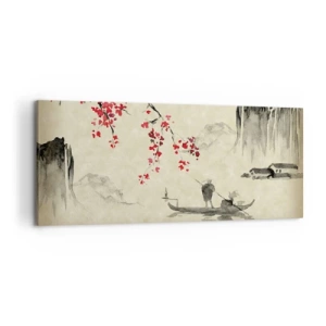 Obraz na plátne - V krajine kvitnúcich čerešní - 120x50 cm