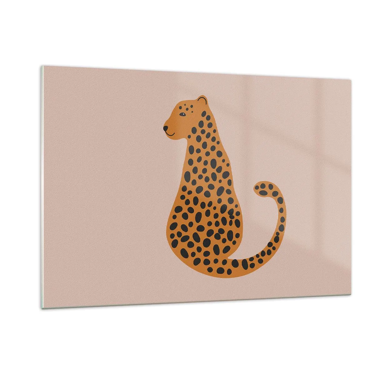 Obraz na skle - Leopardný vzor je v móde - 120x80 cm