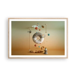 Plagát v ráme zo svetlého duba - Všetko je možné - 91x61 cm