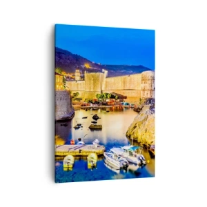 Obraz na plátne - Žiarivá noc nad Jadranom - 50x70 cm