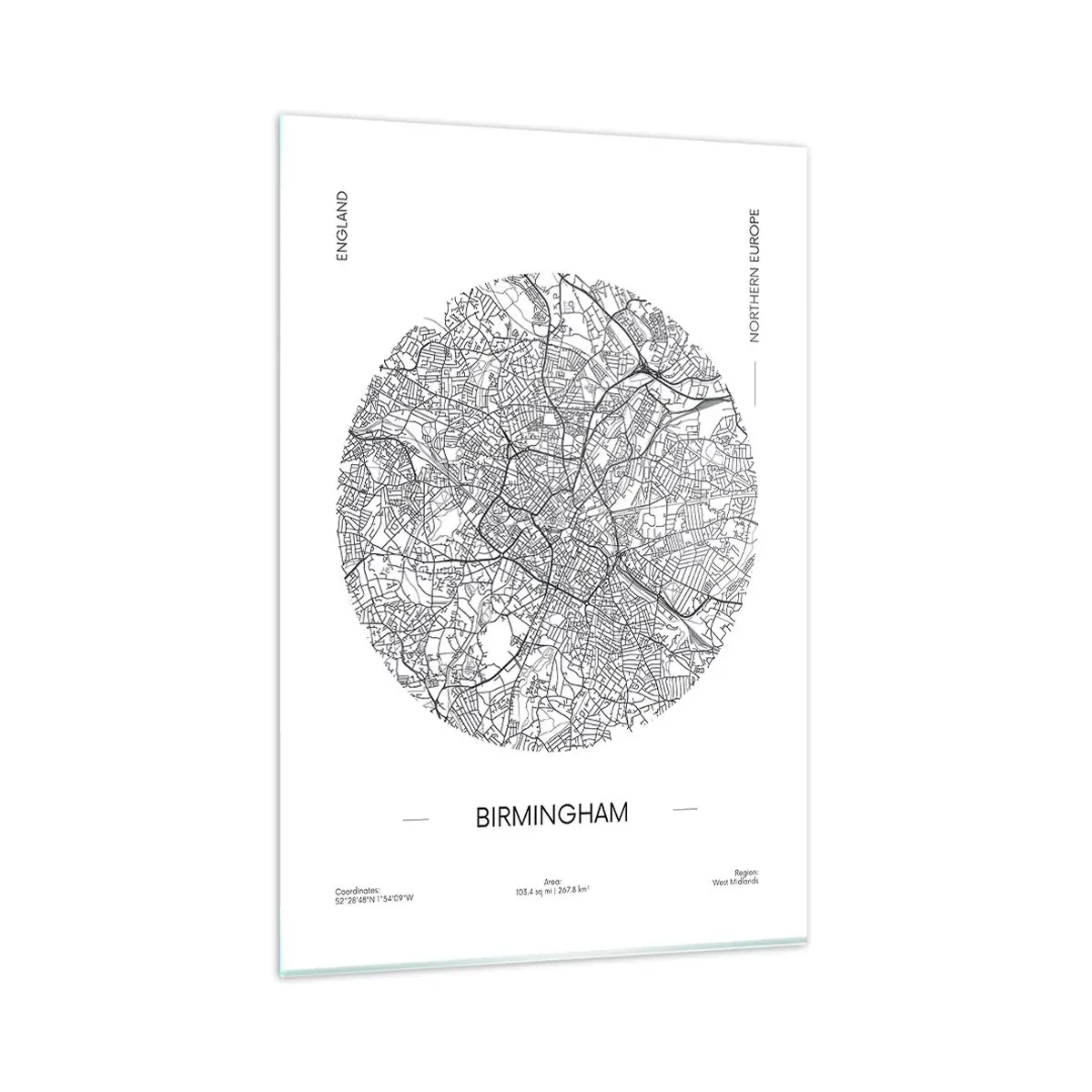 Obraz na skle - Anatómia Birminghamu - 80x120 cm