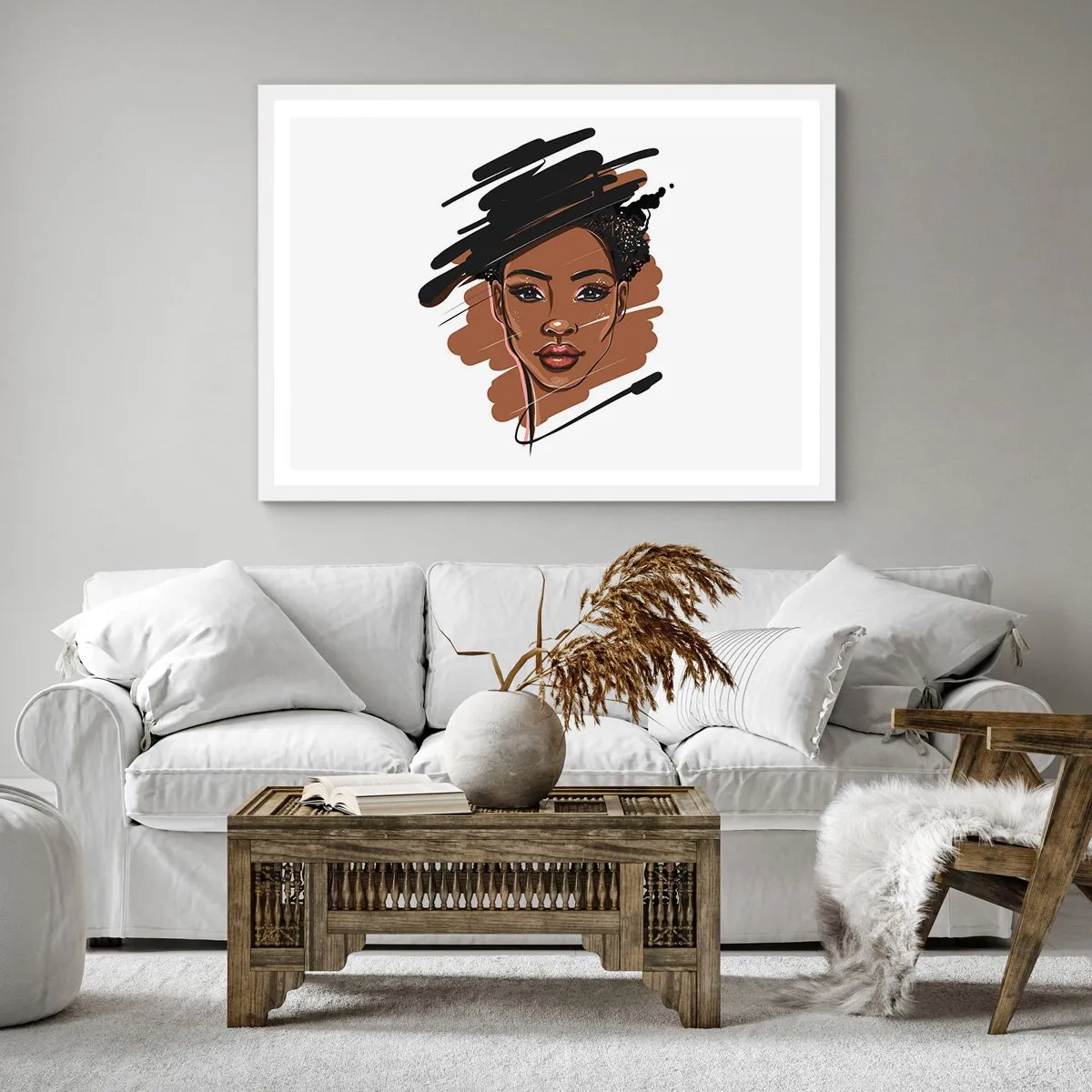 Plagát v bielom ráme - Sladká ako čokoláda - 50x50 cm