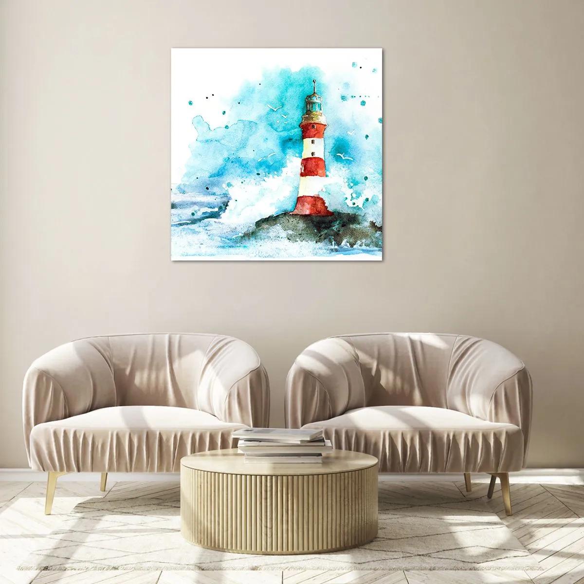 Obraz na skle - Jednota živlov - 50x50 cm