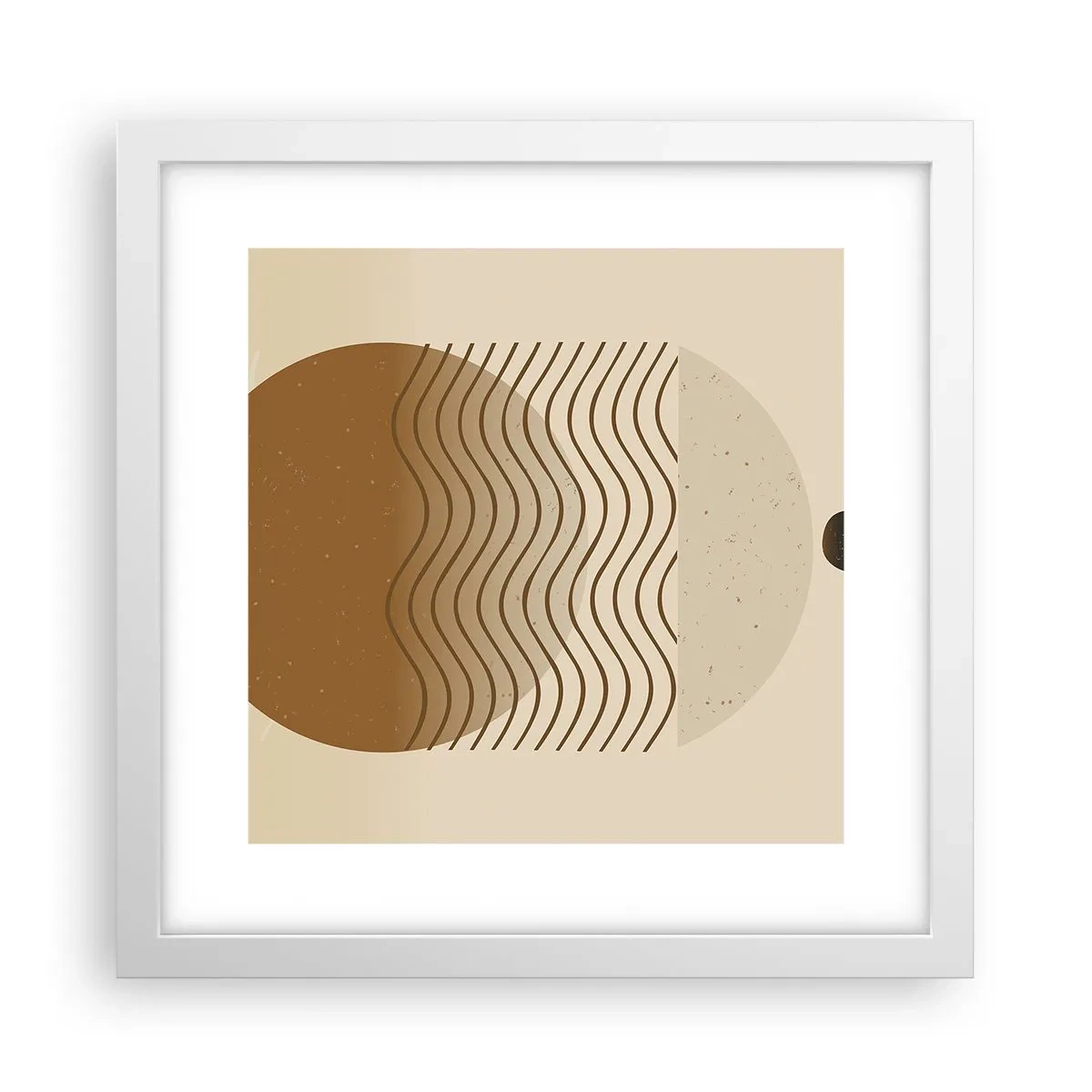 Plagát v bielom ráme - O pôvode geometrických obrazcov - 30x30 cm