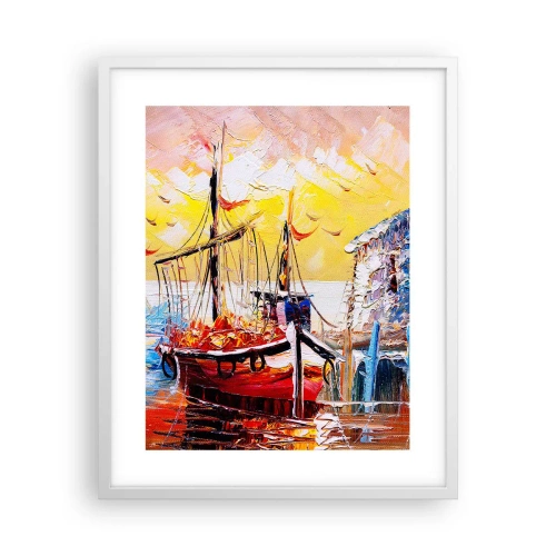Plagát v bielom ráme - Šťastný návrat - 40x50 cm