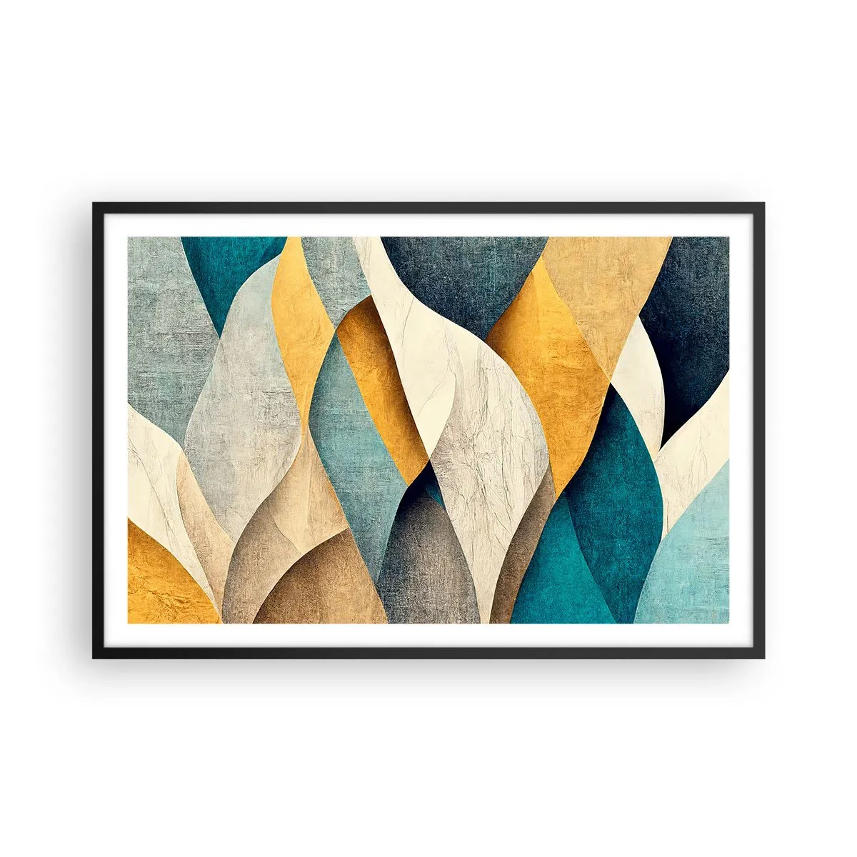 Plagát v čiernom ráme - Rytmus a vlnenie - 91x61 cm