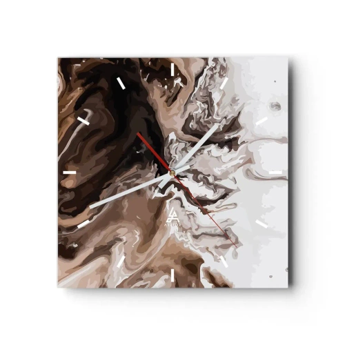 Nástenné hodiny - Kontrast farieb - 30x30 cm