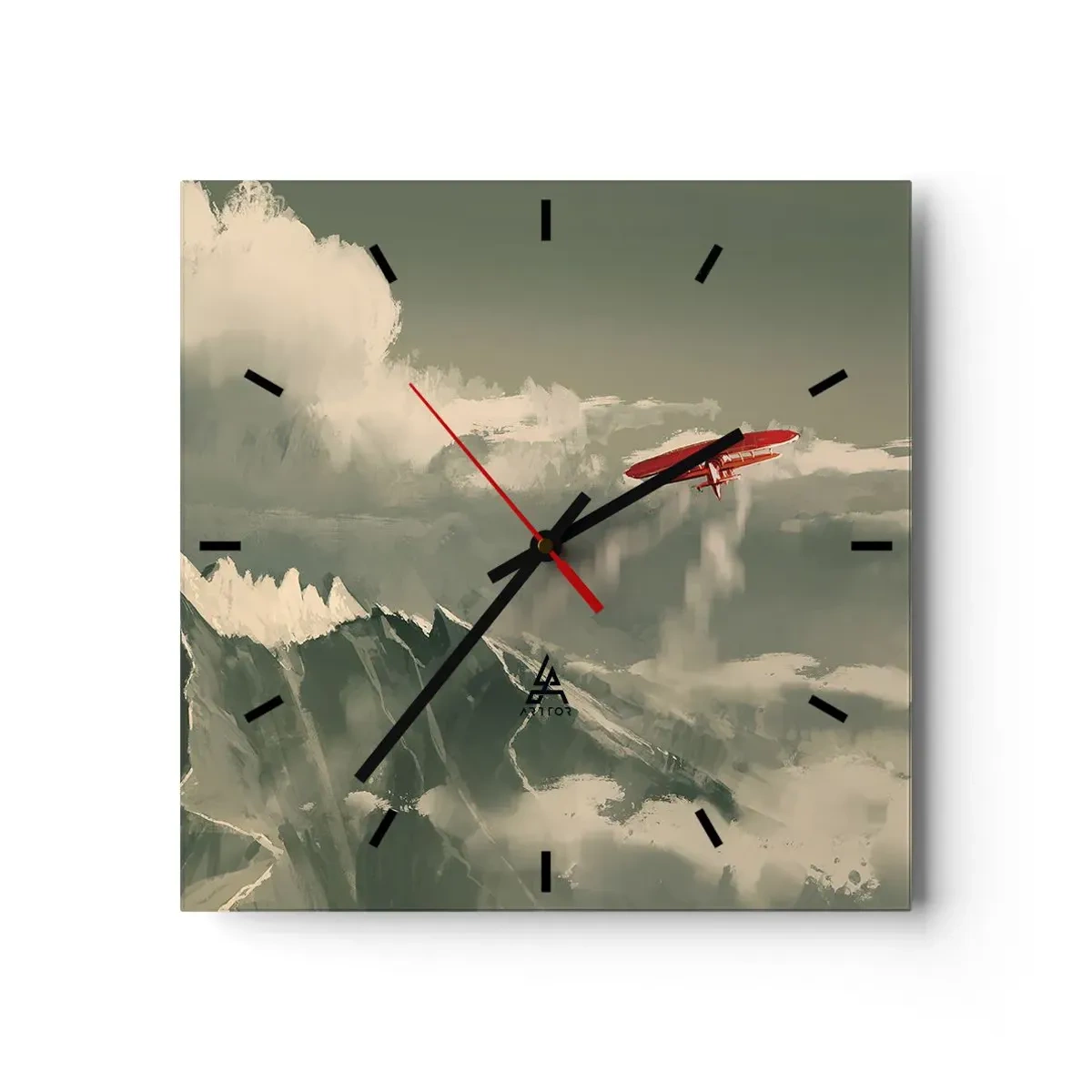 Nástenné hodiny - Nebojácny priekopník - 40x40 cm