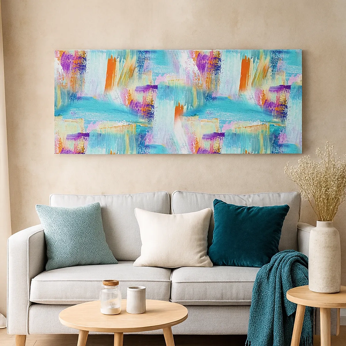 Obraz na plátne - Veselé striedavé cákance - 30x30 cm