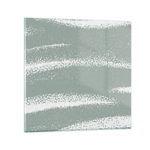 Obraz na skle - Abstrakcia v zimnom štýle - 40x40 cm