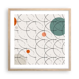 Plagát v ráme zo svetlého duba - V duchu pop-artu - 50x50 cm