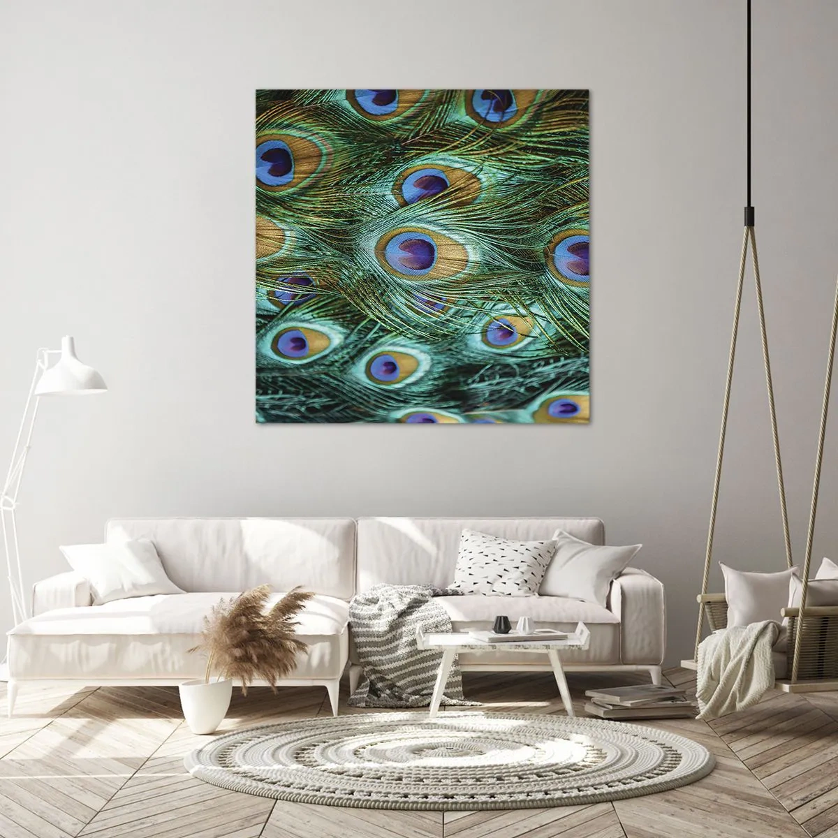 Obraz na plátne - Páví pohľad - 70x70 cm