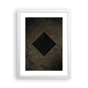 Plagát v bielom ráme - Geometria v štýle glamour - 30x40 cm