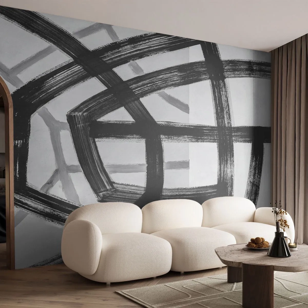 Fototapeta na mieru Premium Canvas - Hĺbka - Čiarky, Kus, Moderné