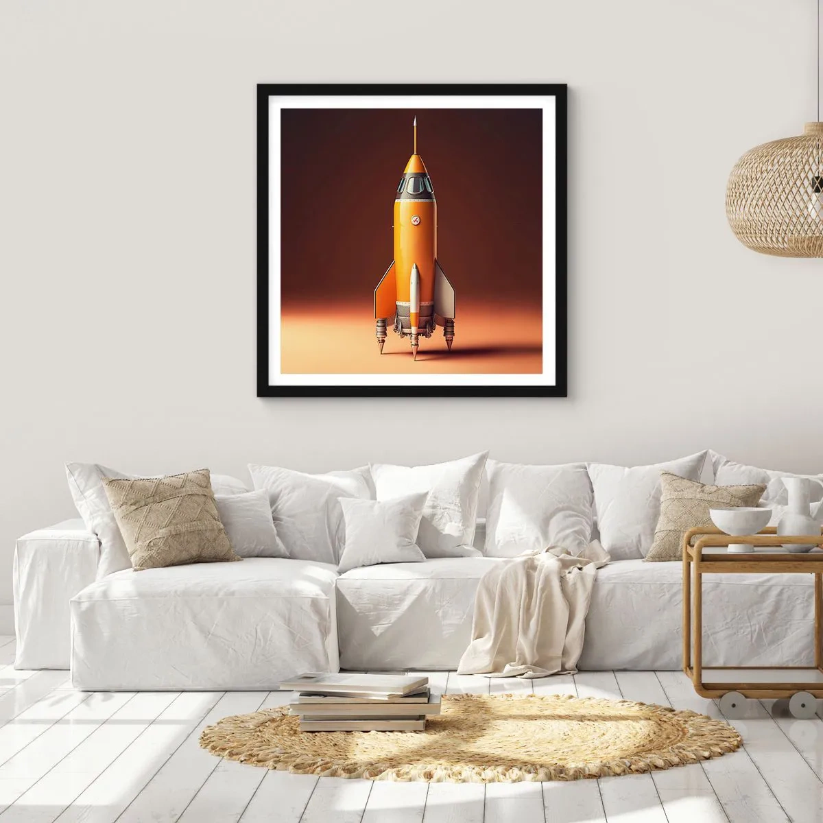 Plagát v čiernom ráme - Začína to snom - 40x40 cm