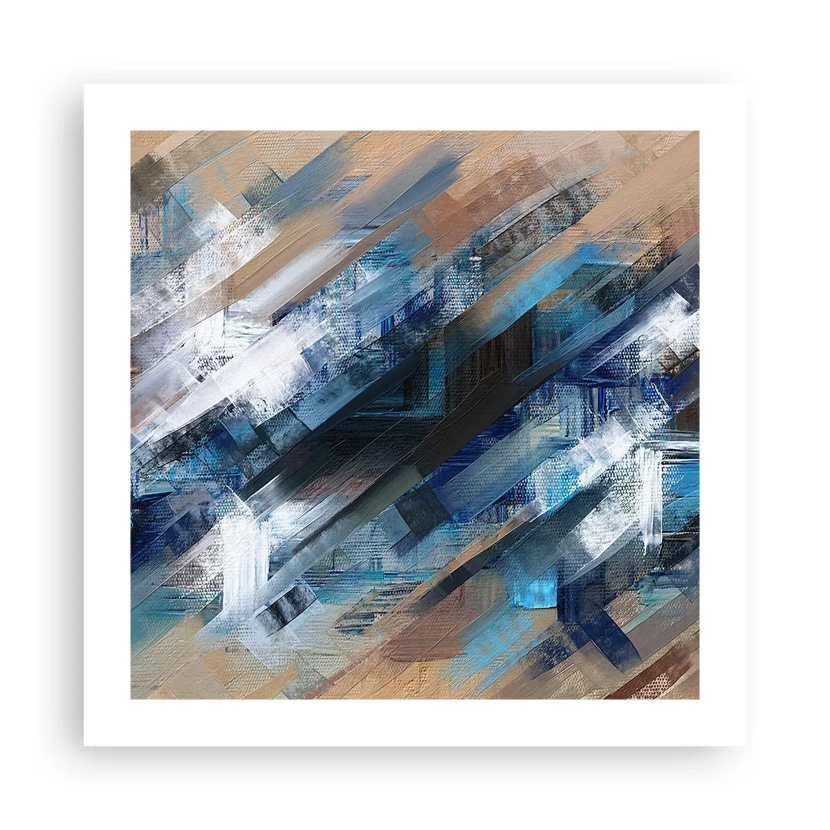 Plagát - Modrá šikmosť - 50x50 cm
