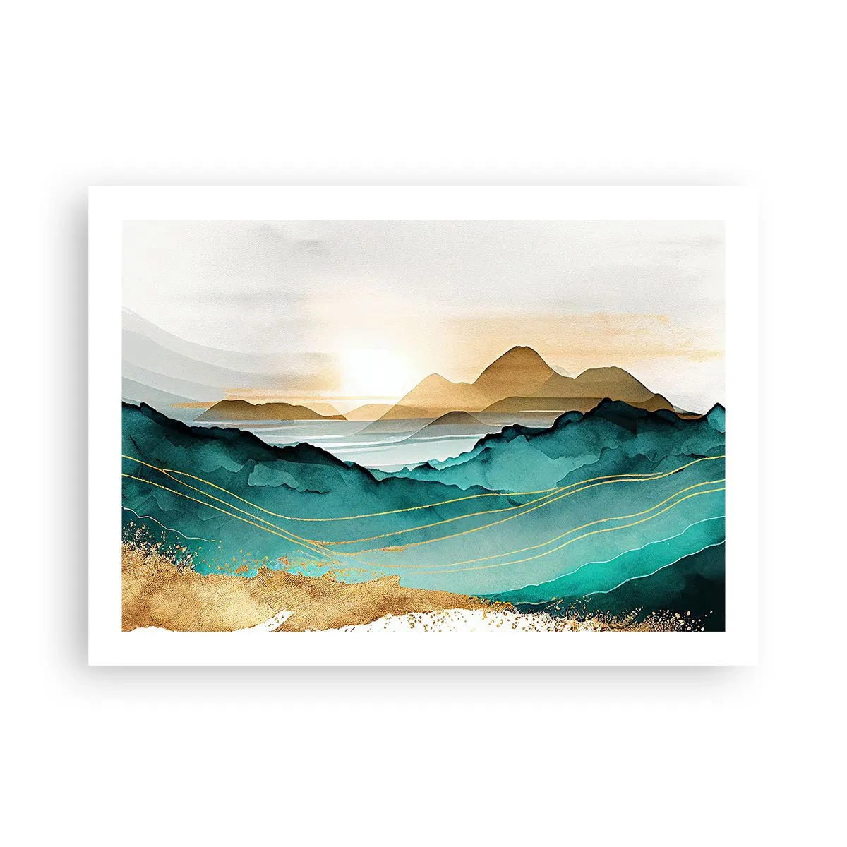 Plagát - Na pokraji abstrakcie – krajina - 70x50 cm